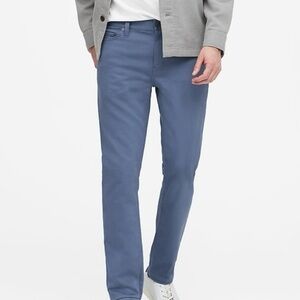 Mens Banana Republic Slim Fit Traveler Pant | 34 X 32 | Blue Shadow